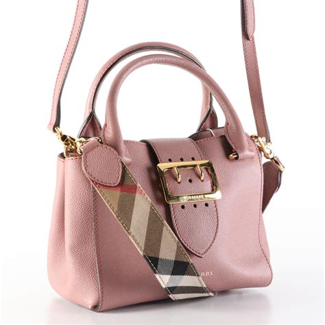 burberry the small buckle tote in two-tone leather|Burberry tote bag nylon.